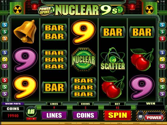 Power Spins  Nuclear 9s Video Slot